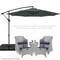Best Choice Products 10ft Offset Hanging Outdoor Market Patio Umbrella w/ Easy Tilt Adjustment
